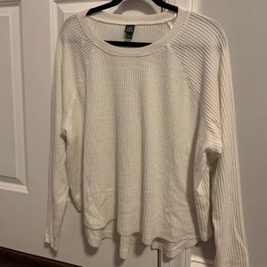 white sweater